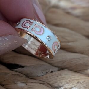 Coach White and Gold Women's Ring